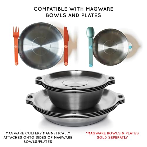 FULL WINDSOR - MAGWARE Magnetic Camping Cutlery Set - Travel Utensils for Camping, Cooking, and Outdoor Dining - Knife, Fork & Spoon - Portable Silverware with Pouch - Green (3 PCS) - Image 5