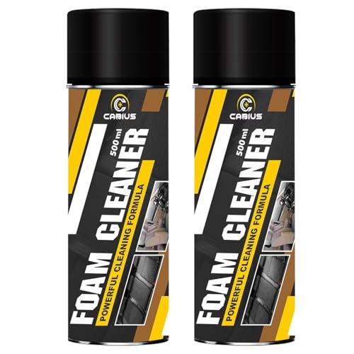 CABIUS Interior Foaming Multi-Purpose Foam Cleaner for Seats, Dashboard Leather Vinyl Rubber,Doors, PU/Leather- 500Ml (Set of 2) - Image 1