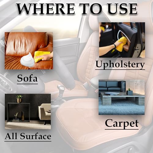 CABIUS Interior Foaming Multi-Purpose Foam Cleaner for Seats, Dashboard Leather Vinyl Rubber,Doors, PU/Leather- 500Ml (Set of 2) - Image 4