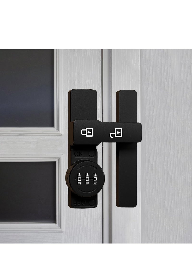 KASTWAVE Password Compartment Door Lock, Sliding Barn Door Lock, Suitable for Cabinets Doors, Office, Gym, Garden, Closet Door - Image 1
