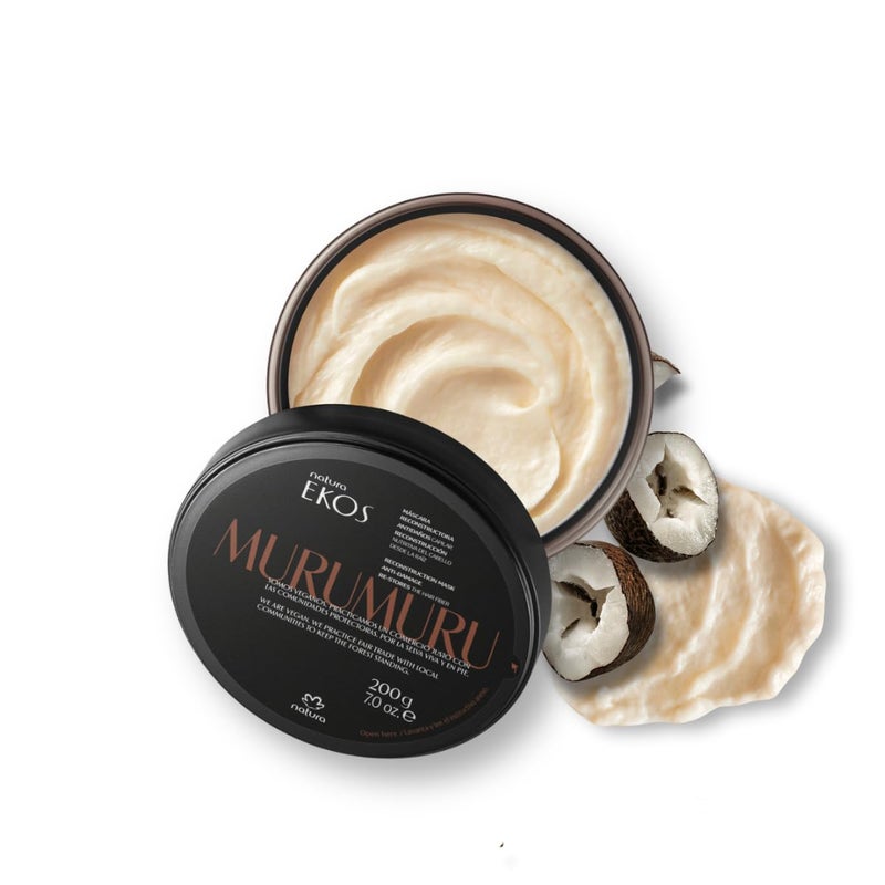 natura Ekos Murumuru Reconstruction Hair Mask - Reduce Breakage & Rebuild Hair Fiber - Intensely Repairs & Protects From Damage -Deep Hydration - Vegan & Cruelty-Free Hair Care - 200g - Image 1