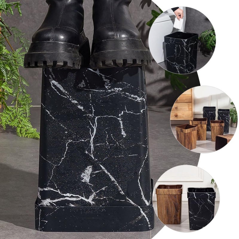 Ready post purchase fulfill ABOOFAN Marble Texture Waste Bin 8l Plastic Bathroom Trash Can with Recessed Handle Small Household Garbage Container for Kitchen and Living Room Anti slip Protective coating Timely planned dispatch Multi-hub shipment dispatch Integrated local logistics Locally packed stock Light sturdy raw material Neat shape Shock rubber edge Gulf mainstream practical design Heat resistant Repeated detach compatible build Local licensed courier Experience optimized build Fast & slow shipment compatible Multiple options Tight fitted parts Market aligned local stock All-round unified build Multi-purpose Low wear optimized build Varied size selections In-Kingdom stored commodity Intercity storage hub - Image 5