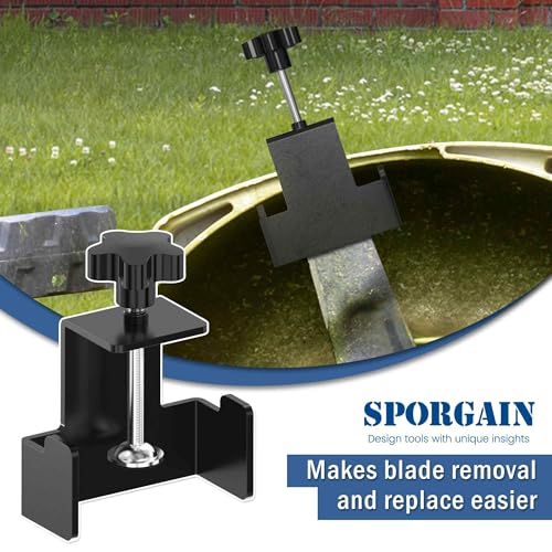 SporGain Universal Lawn Mower Blade Removal Tool with EasyTurn Button Lawn Mower Blade Clamp NonDeforming and NonRusting Blade Removal Tool for WalkBehind and Riding Lawn Mowers - Image 3
