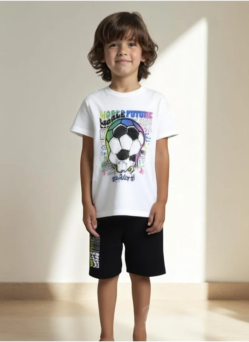 victor and jane Victor and Jane Boys 2 Pc Set- ' T-Shirt, "Game On" Football with Matching Shorts