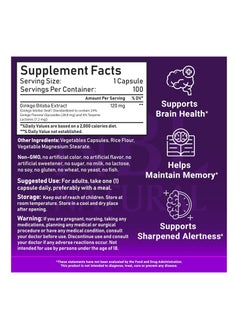 NBL Natural Ginkgo Biloba Capsules 120mg, Memory Support Supplement, Supports Brain Function and Mental Alertness, 100 Capsules  - Image 4