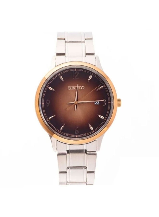 Seiko Analog Men's Watch SGEH90P1, 40.6 mm Brown Dial, Stainless Steel Case & Bracelet, 100 m WR - Image 2