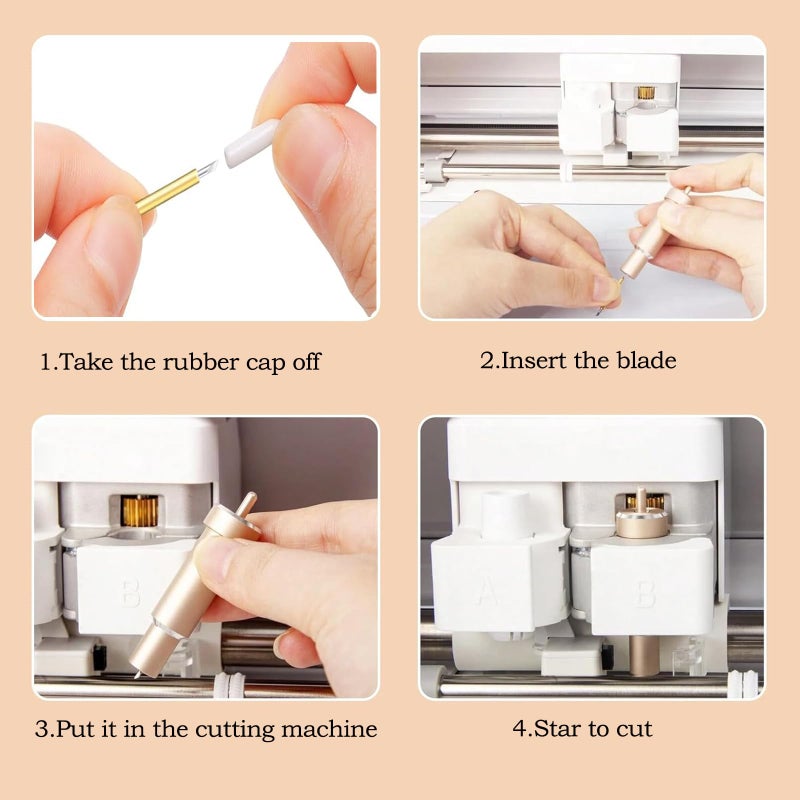 Viemior Premium Fine Point Blade - Compatible with Cricut Maker 3/Maker/Explore 3/Explore Air 2/Air/One, Fine Point Blade Housing for Slicing Cuts Glitter Vinyl, Cardstock, Faux, Adhesive Foil, Vellum - Image 5