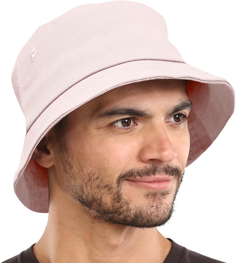 NORTHWIND Cotton Bucket hat for Women, Bucket hat for Man, Beach hat for Women, Sun Protection Cap for Men, Round hat for Men, Round Cap for Man, caps for Woman (Light Pink) - Image 2