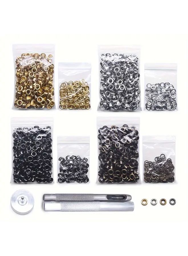 200 Sets 5mm Brass Eyelets With Tool For Shoes Bags Clothing Belt DIY Crafts - Image 5