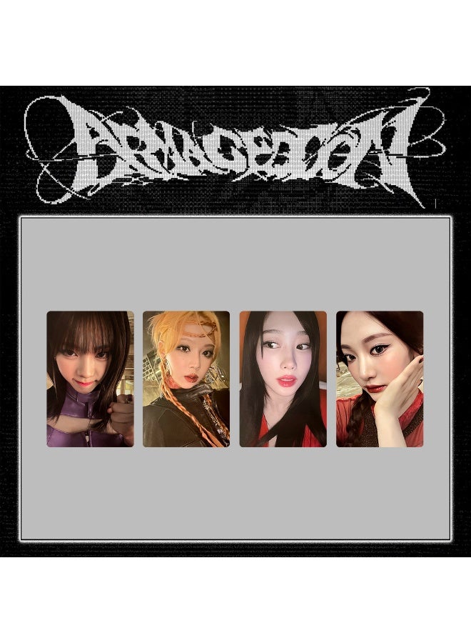 NIBEMINENT 4 Pcs Kpop AESPA Armageddon Lomo Cards Card For Fans Collection Gifts - Image 1