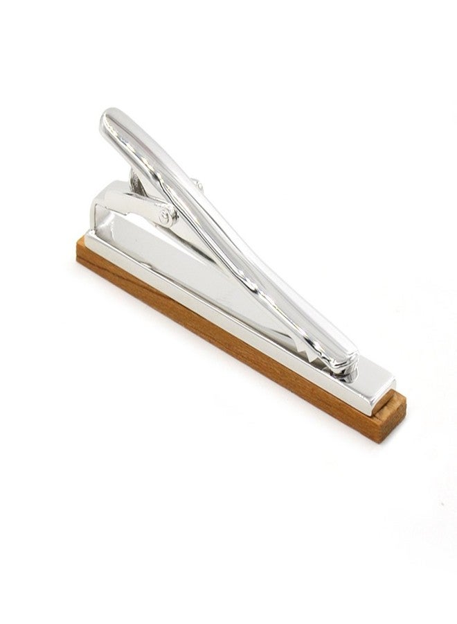 Merit Ocean Smart Men's Zebra Wood Tie Clip Natural Tie Bar 2.1 Inch in Gift Box - Image 2