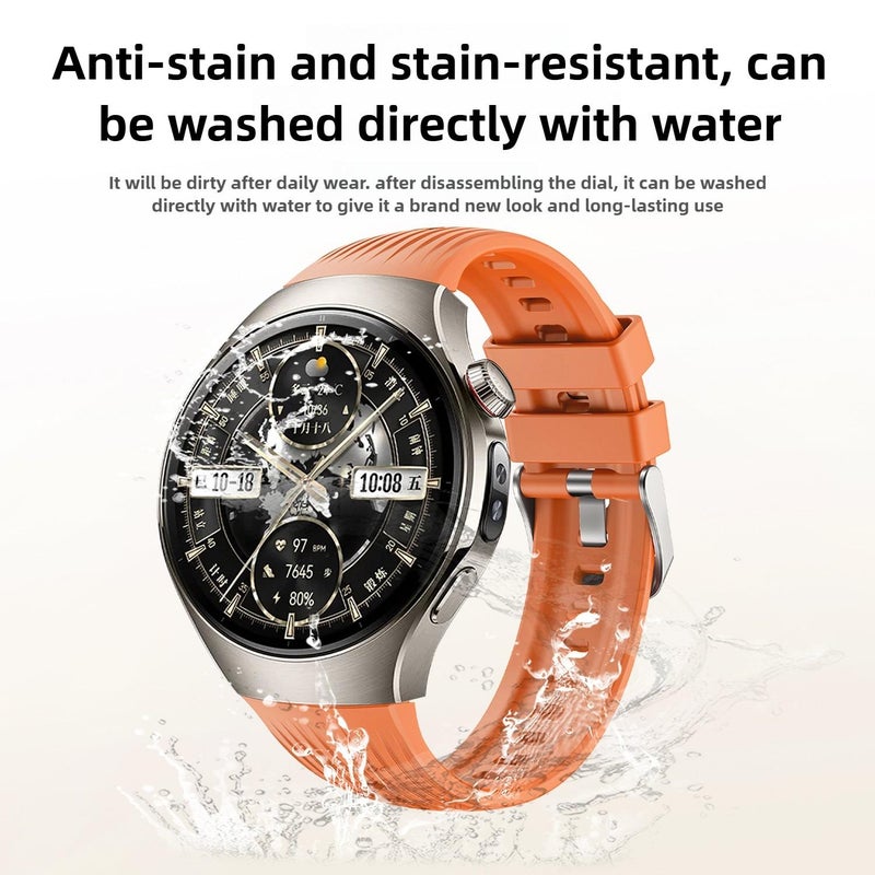 erorex For Huawei Watch 5 46Mm Vertical Silicone Watch Band(Gray) - Image 5