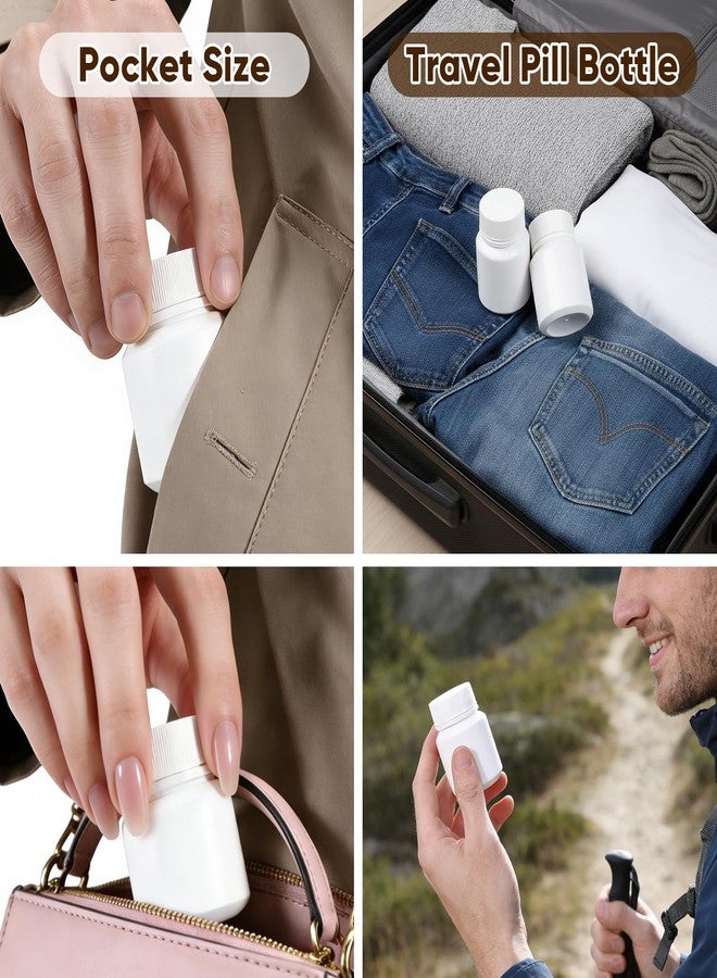 DEMORA Pill Bottle Empty with Screw Cap, Wide Mouth Travel Small Pill Bottle Plastic Medicine Containiers Medicine Organizers for Medications Capsules (1.7 oz, 10 Pcs - Image 3