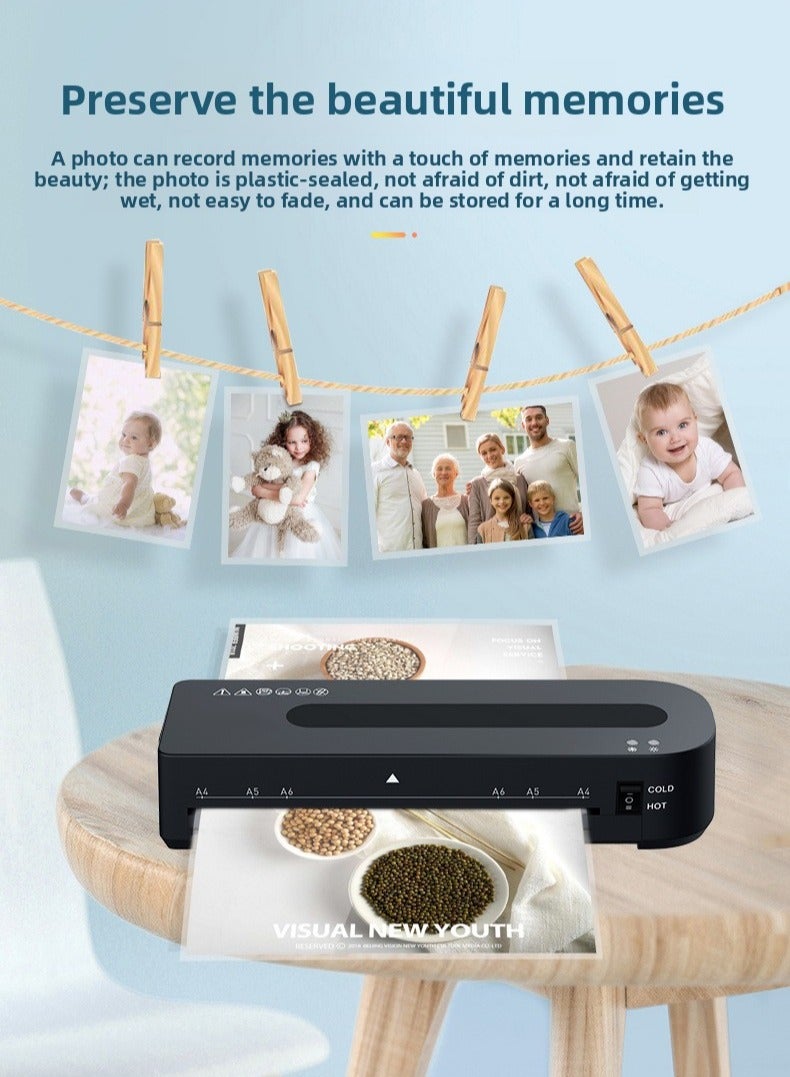 A4 Laminator Machine Automatic Electric Thermal Laminating Machine for Documents Photos Certificates Home Office Use Portable Plastic Seal Machine - Image 1