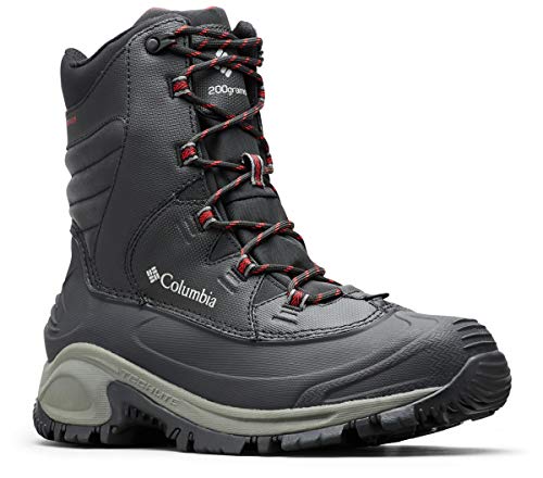 Columbia Men's Bugaboot II Snow Boot, Black/Bright Red, 10 Regular US - Image 1
