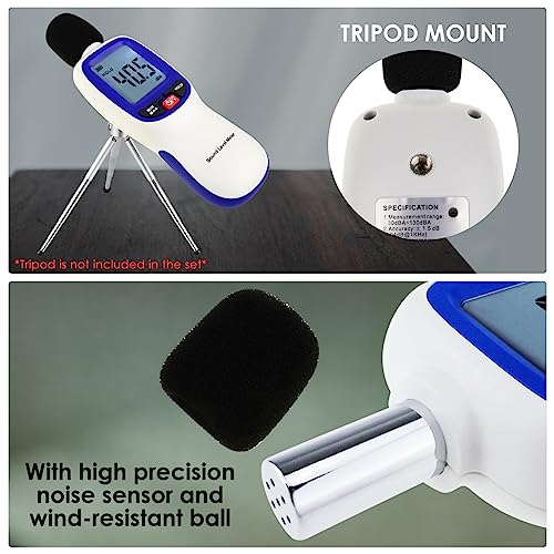 DANOPLUS Wireless Sound Level Meter with Bluetooth: Portable Decibel Meter, App Data Logging, and High Accuracy SPL Meter 0~130dB for Professional Noise Inspections and Home Use - Image 4