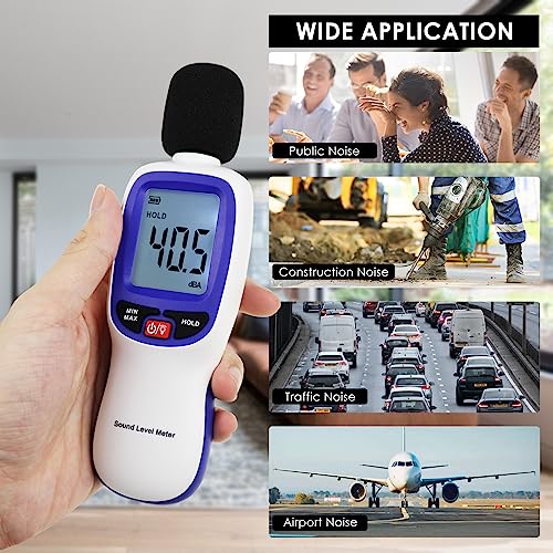 DANOPLUS Wireless Sound Level Meter with Bluetooth: Portable Decibel Meter, App Data Logging, and High Accuracy SPL Meter 0~130dB for Professional Noise Inspections and Home Use - Image 5