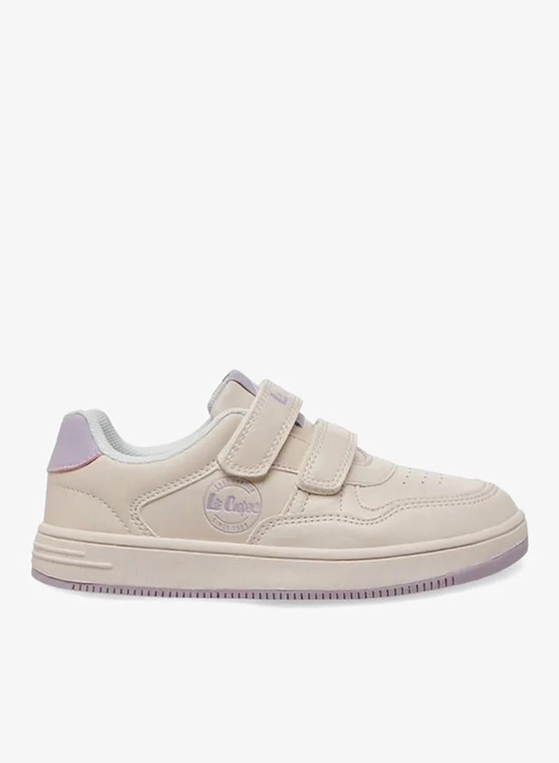 لي كوبر Girls Hook & Loop Ankle School Sneakers