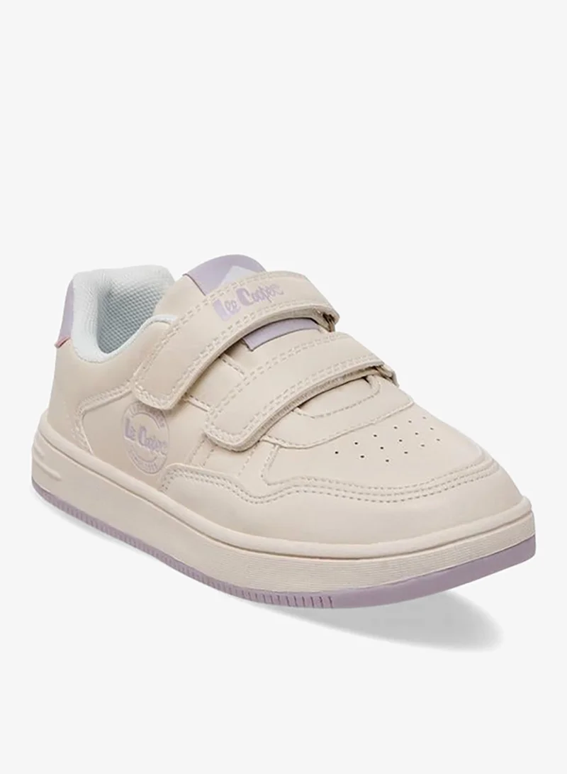 لي كوبر Girls Hook & Loop Ankle School Sneakers
