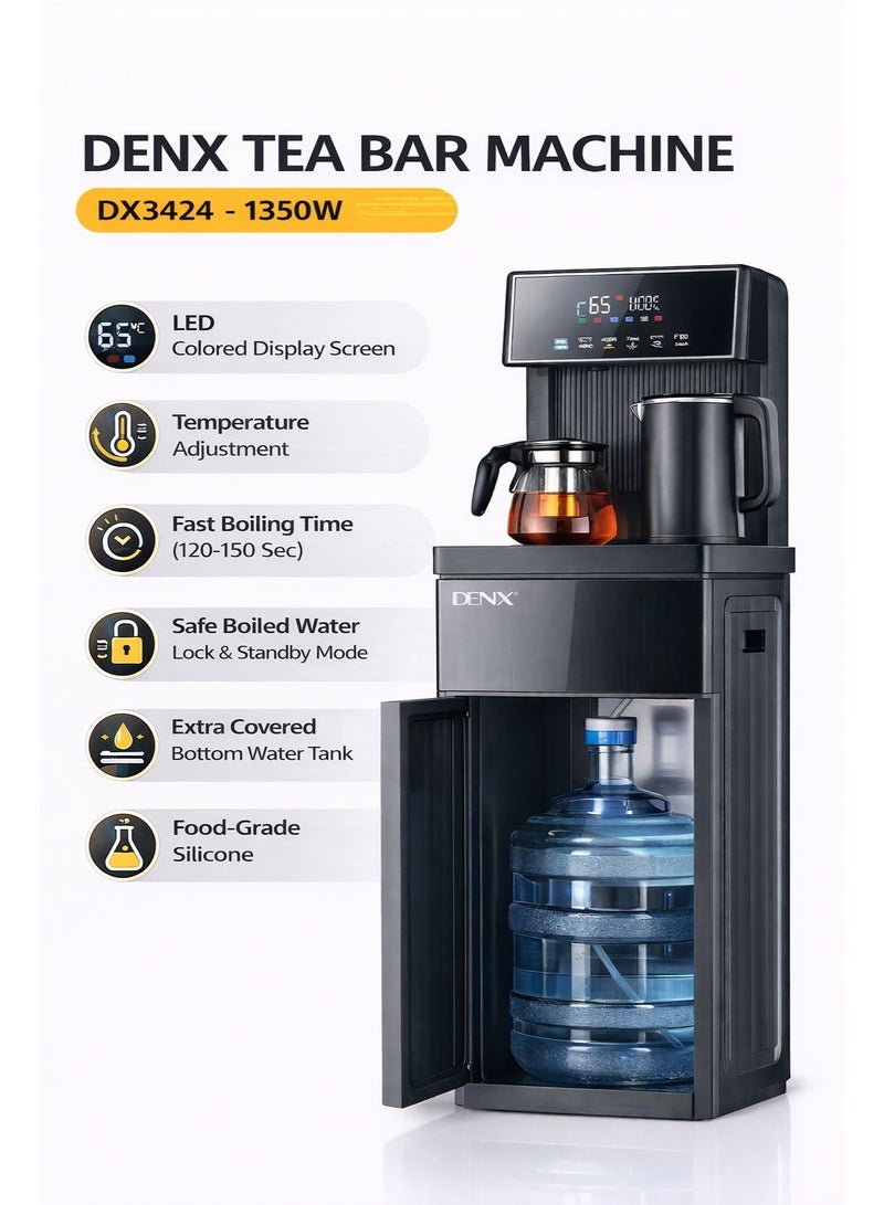 DENX Tea Bar Machine DX3424 – Multi-Stage Temperature Control, 1350W, LED Display, Bottom Water Tank, Fast Boiling, Large Capacity - Image 1