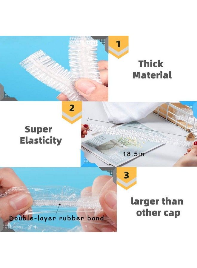 Surat Dream Reusable Shower Caps For Women And Men (Transparent Free Size) Pack Of 100 Pieces - Image 3