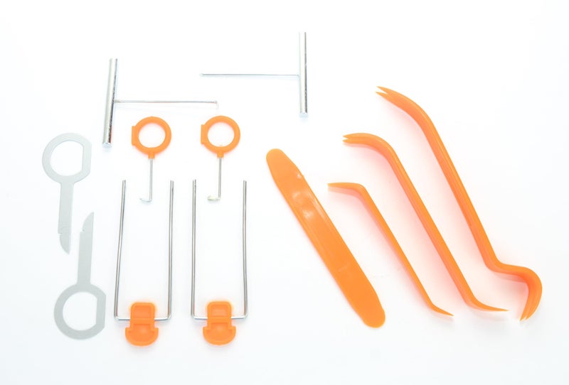 Auto Trim Removal Tool Kit, 11 Pcs Plastic Pry Tool for Car Door Panel Dashboard Radio Removal and Repair, Auto Stereo Fastener Removal Installer Pry Bar, Car Interior Trim Tools. - Image 3