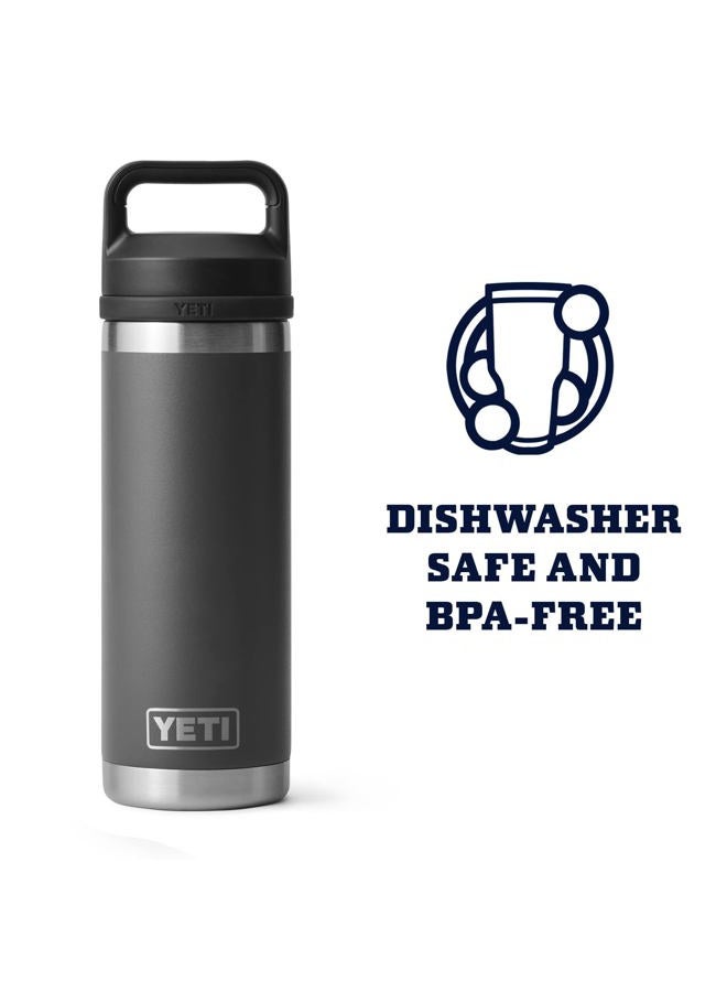YETI Rambler 18 oz Bottle, Vacuum Insulated, Stainless Steel with Chug Cap, Charcoal - Image 5