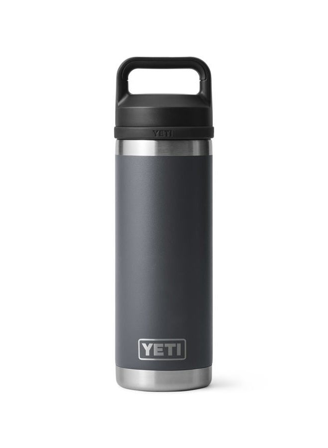 YETI Rambler 18 oz Bottle, Vacuum Insulated, Stainless Steel with Chug Cap, Charcoal - Image 1