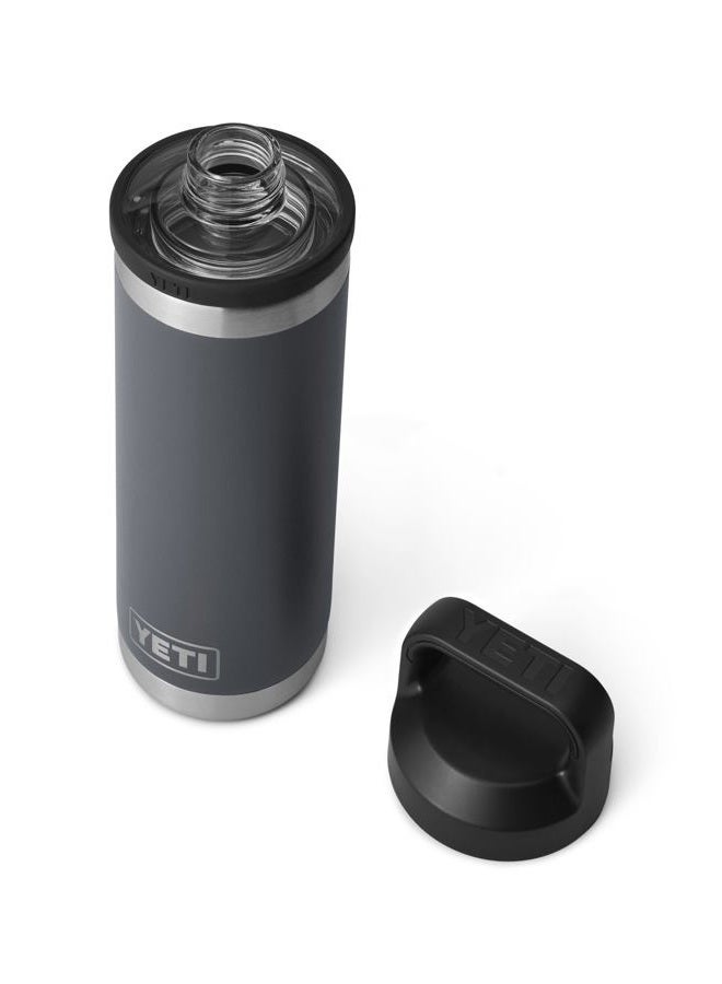 YETI Rambler 18 oz Bottle, Vacuum Insulated, Stainless Steel with Chug Cap, Charcoal - Image 3