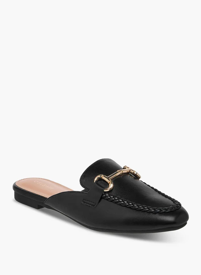 سيليست Women's Metal Accent Slip-On Mules