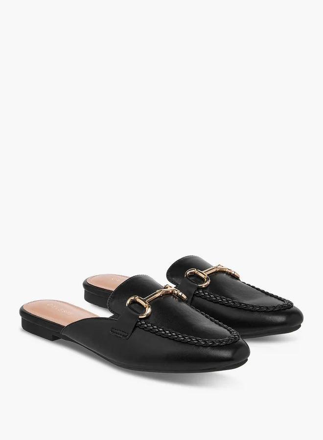 سيليست Women's Metal Accent Slip-On Mules
