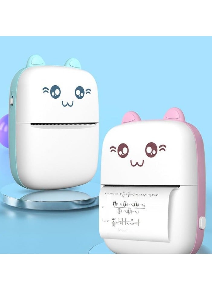 ريبنيو طابعة حرارية صغيرة محمولة مع لفة ورق واحدة طابعة جيب صغيرة طابعة حرارية لاسلكية بتقنية البلوتوث مع ورق طباعة حراري كابل USB للملاحظات والصور ومستندات الويب وطباعة الملصقات والإيصالات - Image 3