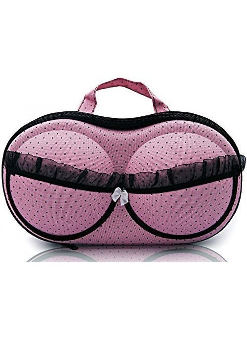 Prostuff.in Prostuffin Women Bra and Panty Nylon Storage Cash Underwear Lingerie Storage Organiser Travel Bag Underwear Bra Storage Bag Portable Zipper Cover Storage Bag 32176 cm Assorted Color Design  - Image 1
