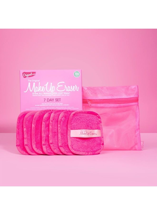 Makeup Eraser Original Pink 7-Day Set, Erase All Makeup With Just Water, Including Waterproof Mascara, Eyeliner, Foundation, Lipstick, and More! - Image 2