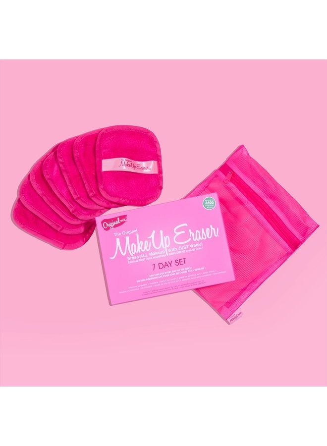 Makeup Eraser Original Pink 7-Day Set, Erase All Makeup With Just Water, Including Waterproof Mascara, Eyeliner, Foundation, Lipstick, and More! - Image 4