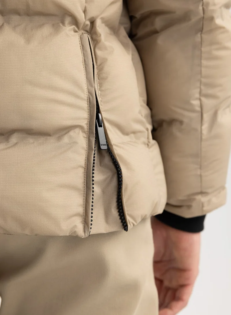 DeFacto Slim Fit Hooded Puffer Jacket With Lining