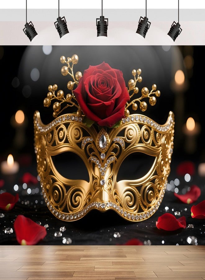 Dormirpilow Venetian Mardi Gras Decoration Backdrop 7X 5FT (Mask-2, 7X5FT) - Image 1