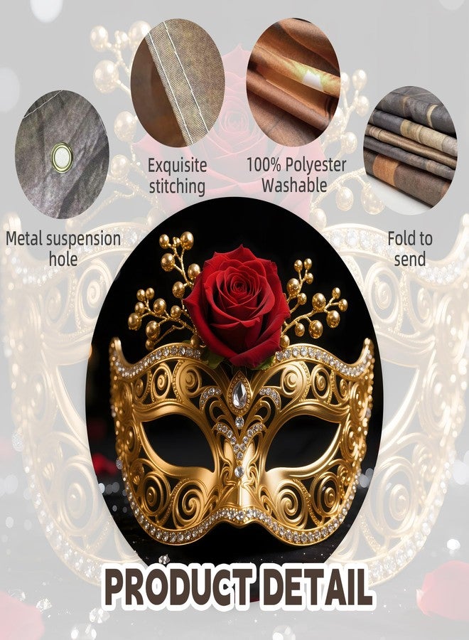 Dormirpilow Venetian Mardi Gras Decoration Backdrop 7X 5FT (Mask-2, 7X5FT) - Image 4