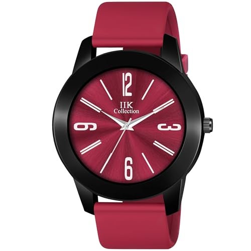 IIK COLLECTION Watches For Men Round Numerical Dial Analogue Men's Watch|Long Battery Life With Long Lasting Polish/Adjustable Flexible Silicon Strap|Watches For Boys, Dial Color-Silver, Silver Band - Image 1