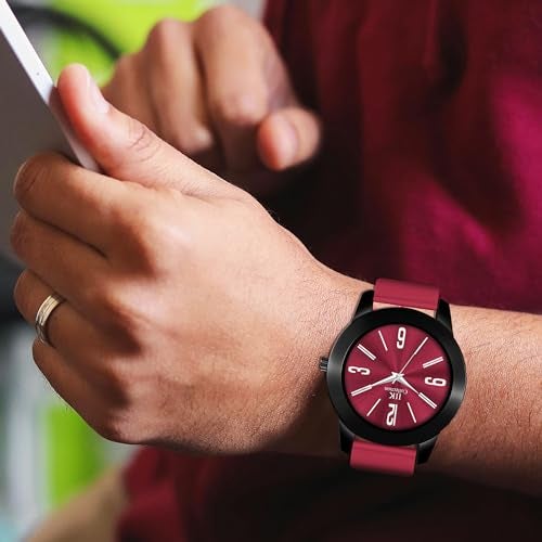 IIK COLLECTION Watches For Men Round Numerical Dial Analogue Men's Watch|Long Battery Life With Long Lasting Polish/Adjustable Flexible Silicon Strap|Watches For Boys, Dial Color-Silver, Silver Band - Image 5