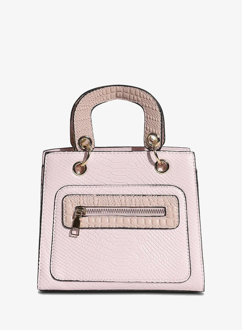 Croc Mini Handbag - Light Pink