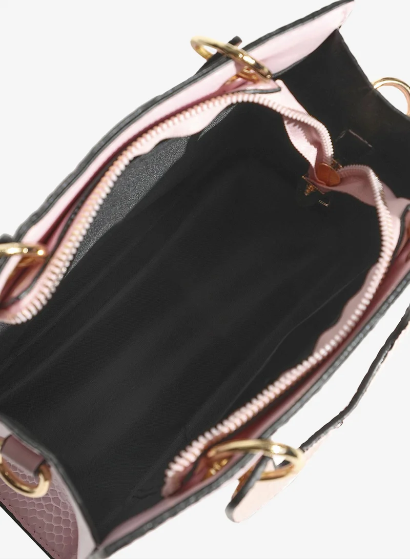 Haute Sauce  Croc Mini Handbag - Light Pink for Women | Best Price UAE