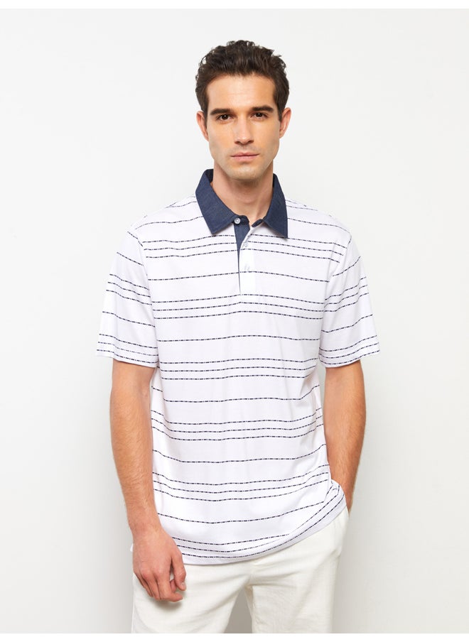 LC WAIKIKI - Polo Neck Short Sleeve Striped Men's T-Shirt - Image 1