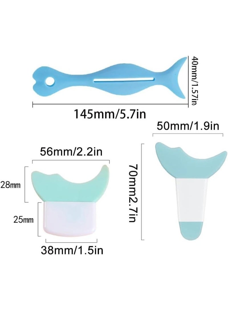 4 Pcs All In One Eyeliner Stencils Wing Tips, Multifunctional Eyeshadow Stencils Pad Silicone eyeshadow baffle, Defined Eyeliner Eyelash Guide Tool for Beginners and Makeup Masters - Blue - Image 2