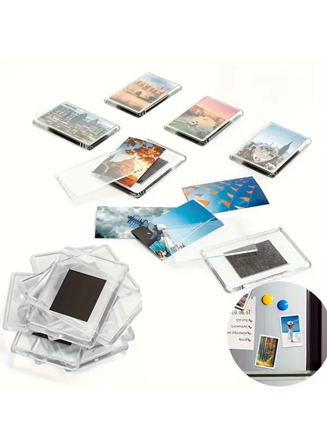 20pcs Acrylic Fridge Magnets Blank Photo Frames Gift for Family and Friends - Image 1