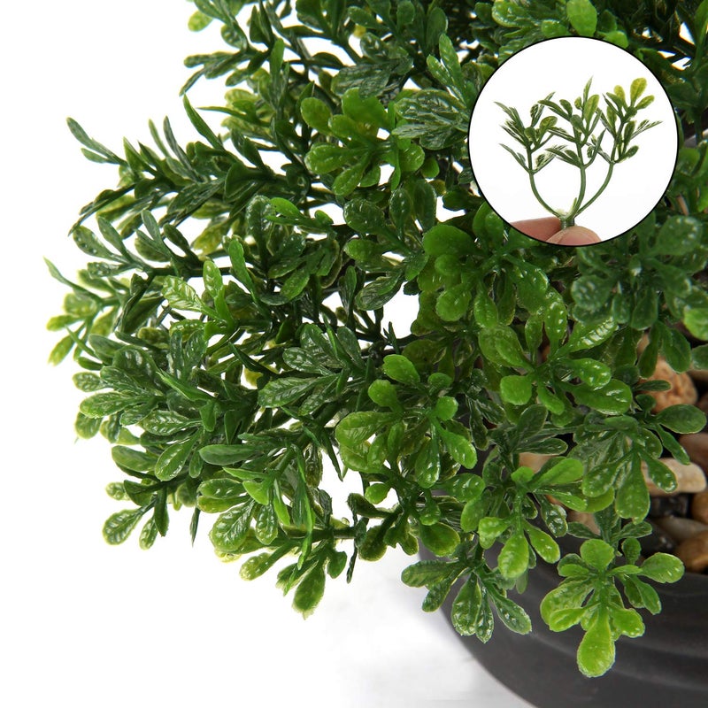 Briful Artificial Bonsai Tree Juniper Faux Plants Indoor Small Fake Plants Decor with Ceramic Pots for Home Table Office Desk Bathroom Shelf Bedroom Living Room Farmhouse Decorations - Image 5
