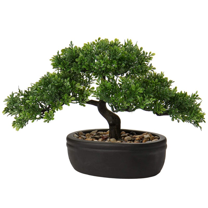 Briful Artificial Bonsai Tree Juniper Faux Plants Indoor Small Fake Plants Decor with Ceramic Pots for Home Table Office Desk Bathroom Shelf Bedroom Living Room Farmhouse Decorations - Image 1
