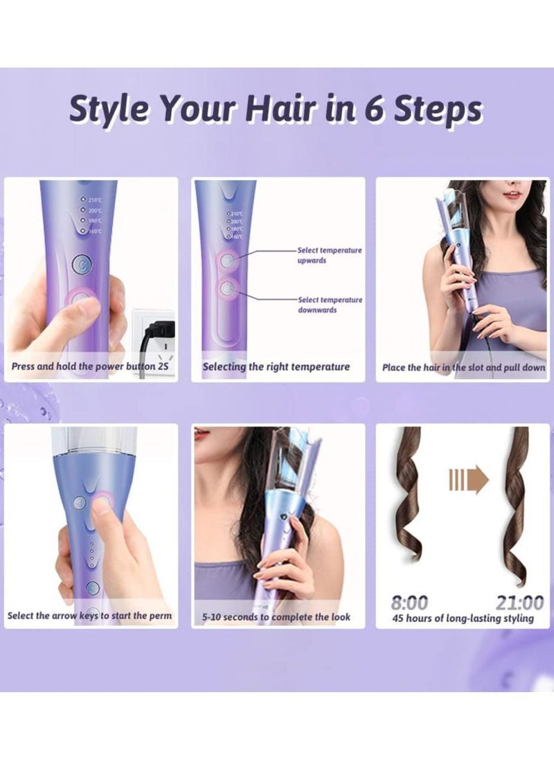 SYOSI - Automatic Hair Curler with Adjustable 4 Temps Levels Automatic Curling Iron 1” for Hair Styling Rotating Curling Iron with Dual Voltage Smart Anti-Stuck Anti-Scald Auto Shut-Off - Image 1
