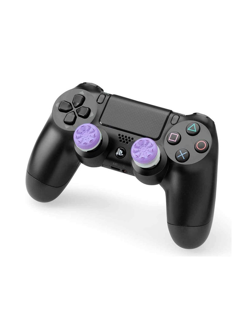 غطاء مقبض عصا التحكم PS5 غير قابل للانزلاق من السيليكون العالمي غير قابل للانزلاق مناسب لجهاز PS4 قبضة محسنة راحة متزايدة عصا إبهام محدبة شاهقة أرجوانية - Image 2