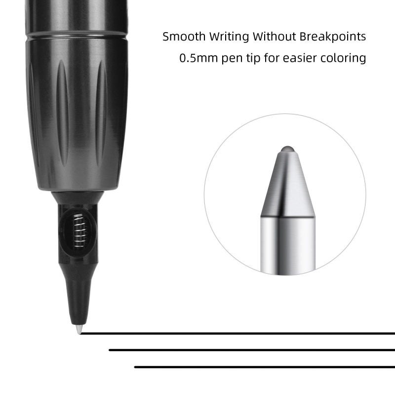 Ballpoint Pen Tattoo Cartridges 20pcs Black High-Quality PVC Core - Individually Packed Tattoo Practice Cartridges for Beginners And Artists - Image 2